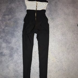 Fitted strapless jumpsuit